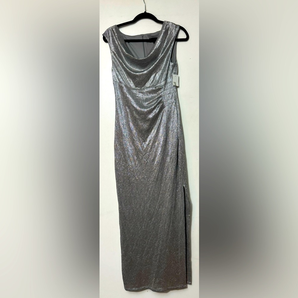 Pewter size 6 full length dress